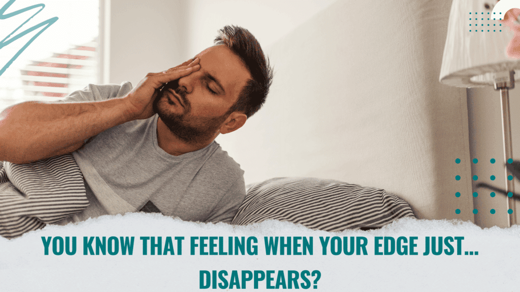 "Man in bed looking tired and stressed, showing signs of no Testosterone mastery and Testosterone decline and low T symptoms, highlighting the need for hormone balance and TRT."